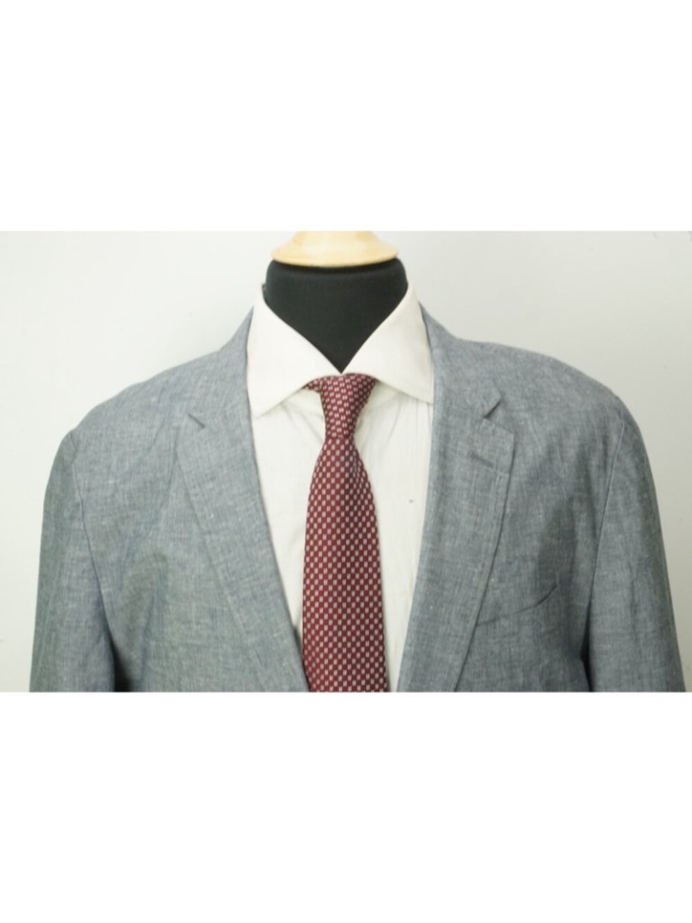 J. Crew Ludlow Cotton Linen Blend Blue Sport Coat Jacket Sz 44R - Picture 2 of 10